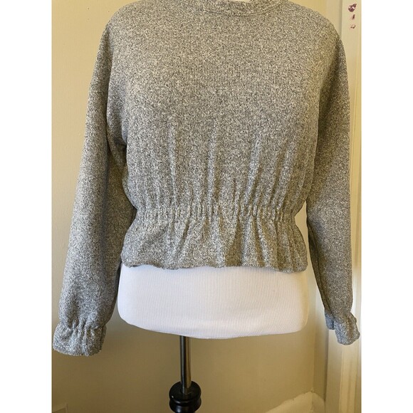 Zara Women’s Grey Jumper Sweater Pullover Crew Neck Long Sleeve Size S - Picture 4 of 7